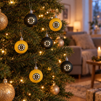 Boston Bruins vánoční ozdoby NHL 12 Pack Ball Ornament Set