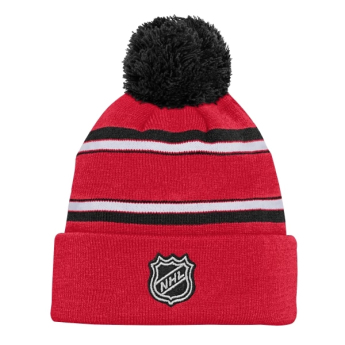 Chicago Blackhawks dětská zimní čepice 3Rd Jersey Jacquard Cuff Pom