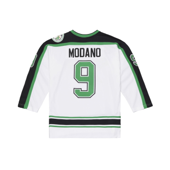 Minnesota North Stars hokejový dres NHL Mike Modano #9 1991 Power Play White Jersey
