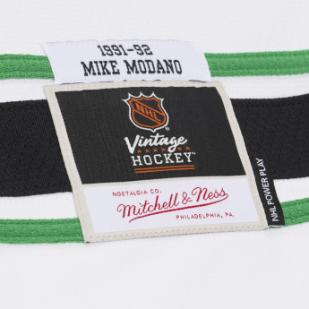 Minnesota North Stars hokejový dres NHL Mike Modano #9 1991 Power Play White Jersey