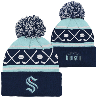 Seattle Kraken dětská zimní čepice NHL Face-Off Cuff Pom