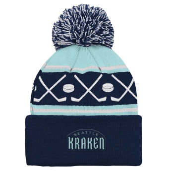 Seattle Kraken dětská zimní čepice NHL Face-Off Cuff Pom