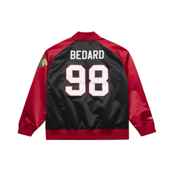 Chicago Blackhawks pánská bunda NHL Connor Bedard #98 Player Lightweight Satin Jacket