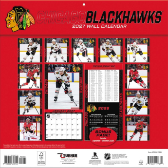 Chicago Blackhawks kalendář NHL 2027 Wall
