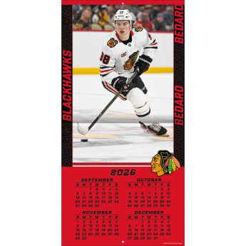 Chicago Blackhawks kalendář NHL #98 Connor Bedard 2027 Wall