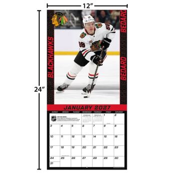 Chicago Blackhawks kalendář NHL #98 Connor Bedard 2027 Wall