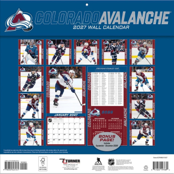Colorado Avalanche kalendář NHL 2027 Wall