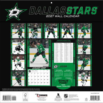 Dallas Stars kalendář NHL 2027 Wall