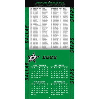Dallas Stars kalendář NHL 2027 Wall