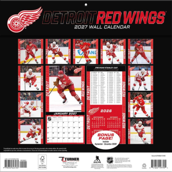Detroit Red Wings kalendář NHL 2027 Wall