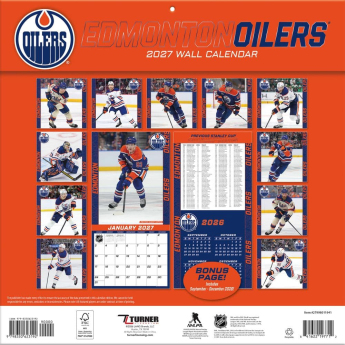 Edmonton Oilers kalendář NHL 2027 Wall