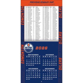Edmonton Oilers kalendář NHL 2027 Wall