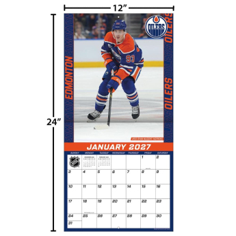 Edmonton Oilers kalendář NHL 2027 Wall