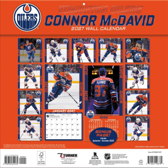 Edmonton Oilers kalendář NHL #97 Connor McDavid 2027 Wall