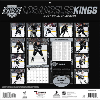 Los Angeles Kings kalendář NHL 2027 Wall