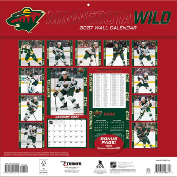 Minnesota Wild kalendář NHL 2027 Wall