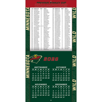 Minnesota Wild kalendář NHL 2027 Wall