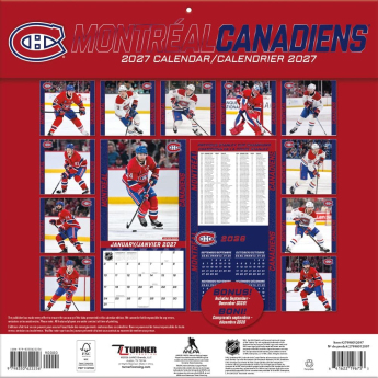 Montreal Canadiens kalendář NHL 2027 Wall