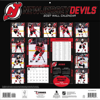 New Jersey Devils kalendář NHL 2027 Wall