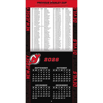 New Jersey Devils kalendář NHL 2027 Wall