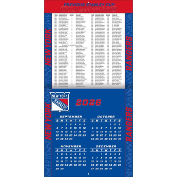 New York Rangers kalendář NHL 2027 Wall