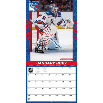 New York Rangers kalendář NHL 2027 Wall