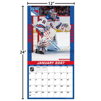 New York Rangers kalendář NHL 2027 Wall