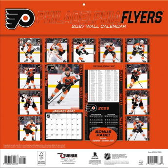 Philadelphia Flyers kalendář NHL 2027 Wall