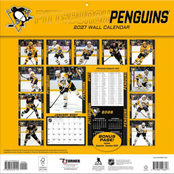Pittsburgh Penguins kalendář NHL 2027 Wall
