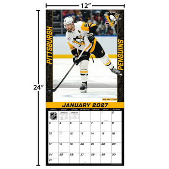 Pittsburgh Penguins kalendář NHL 2027 Wall