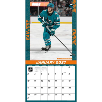 San Jose Sharks kalendář NHL 2027 Wall