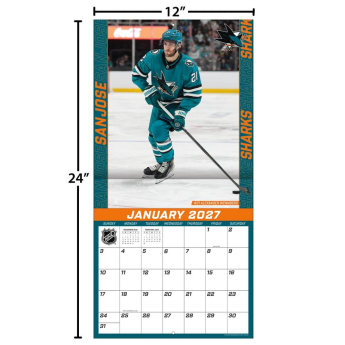 San Jose Sharks kalendář NHL 2027 Wall
