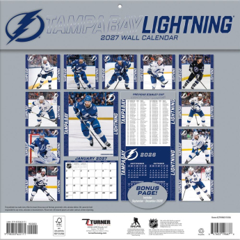 Tampa Bay Lightning kalendář NHL 2027 Wall