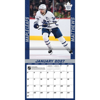 Toronto Maple Leafs kalendář NHL #34 Auston Matthews 2027 Wall