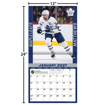 Toronto Maple Leafs kalendář NHL #34 Auston Matthews 2027 Wall