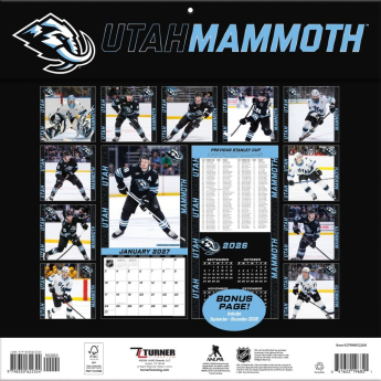 Utah Hockey Club kalendář NHL 2027 Wall