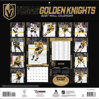 Vegas Golden Knights kalendář NHL 2027 Wall