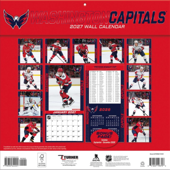 Washington Capitals kalendář NHL 2027 Wall