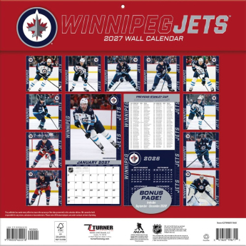 Winnipeg Jets kalendář NHL 2027 Wall
