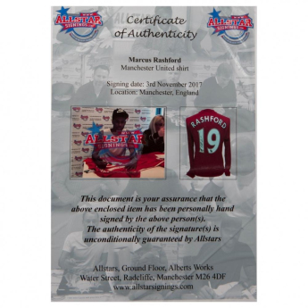 Legendy zarámovaný dres Manchester United Rashford Signed Shirt (Framed)