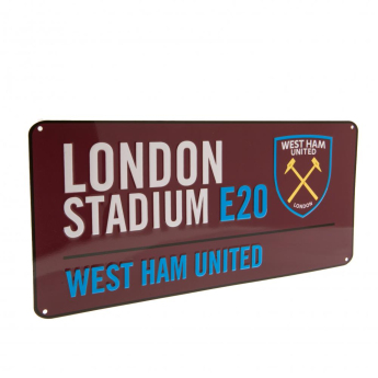 West Ham United cedule na zeď Street Sign CL