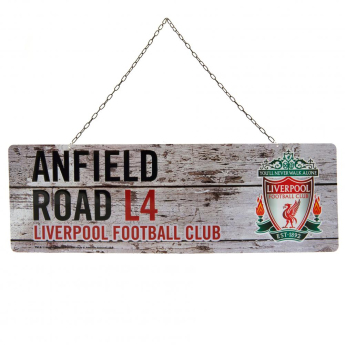 FC Liverpool kovová značka garden sign