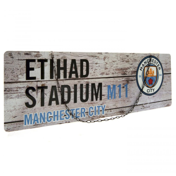 Manchester City kovová značka garden sign