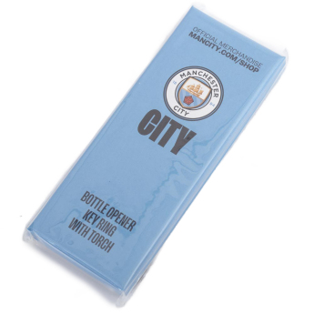 Manchester City přívěšek s otvírakem Key Ring Torch Bottle Opener