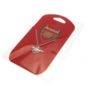 FC Arsenal řetízek na krk s přívěškem Silver Plated Pendant & Chain GN