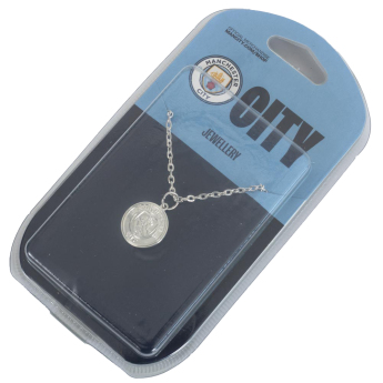 Manchester City řetízek na krk s přívěškem Silver Plated Pendant & Chain