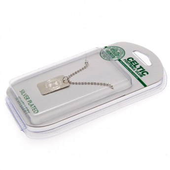 FC Celtic řetízek na krk se psí známkou Silver Plated Dog Tag & Chain