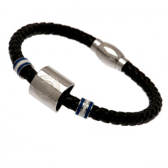 Leicester City kožený náramek Colour Ring Leather Bracelet