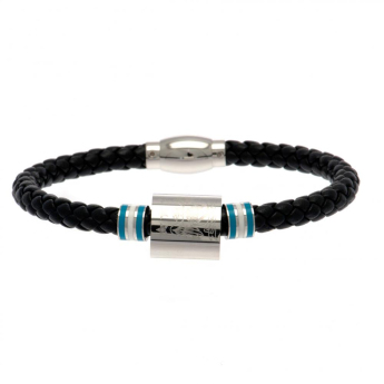 Manchester City kožený náramek Colour Ring Leather Bracelet