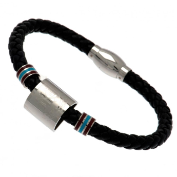 West Ham United kožený náramek Colour Ring Leather Bracelet